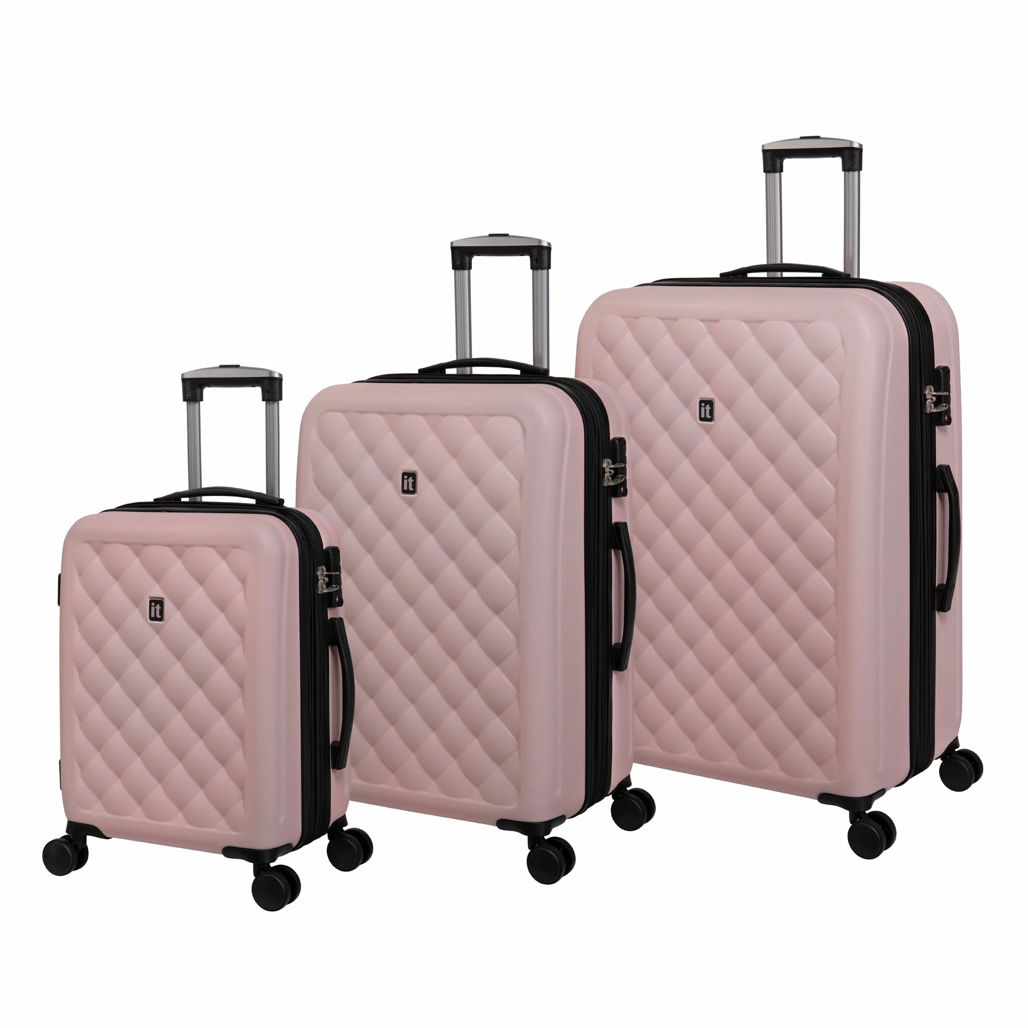 IT Luggage Cushion Lux - 3pc Set (Prada Pink) 1 IT Luggage Cushion Lux - 3pc Set (Prada Pink)