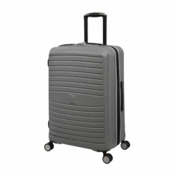 IT Luggage Eco-Protect - 3pc Set (Elephant Skin) -UK Suitcase Sales Shop 32759 UK16 2910E08GreyskinS735SSFrontpanel25in