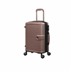 IT Luggage Helixian - 3pc Set (Metallic Rose Gold) -UK Suitcase Sales Shop 32898 UK16 2842 08MetallicrosegoldS397SSFrontpanel18.5in