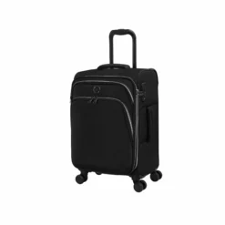 IT Luggage Trinary - 4pc Set (Black) -UK Suitcase Sales Shop 32909 UK12 2875 08BlackSSFrontpanel19.4in