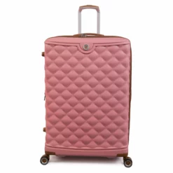 IT Luggage Indulging - 4pc Set (Flamingo Pink) -UK Suitcase Sales Shop 32964 UK16 3039 08FlamingoPinkSSFrontpaneldirectly29in