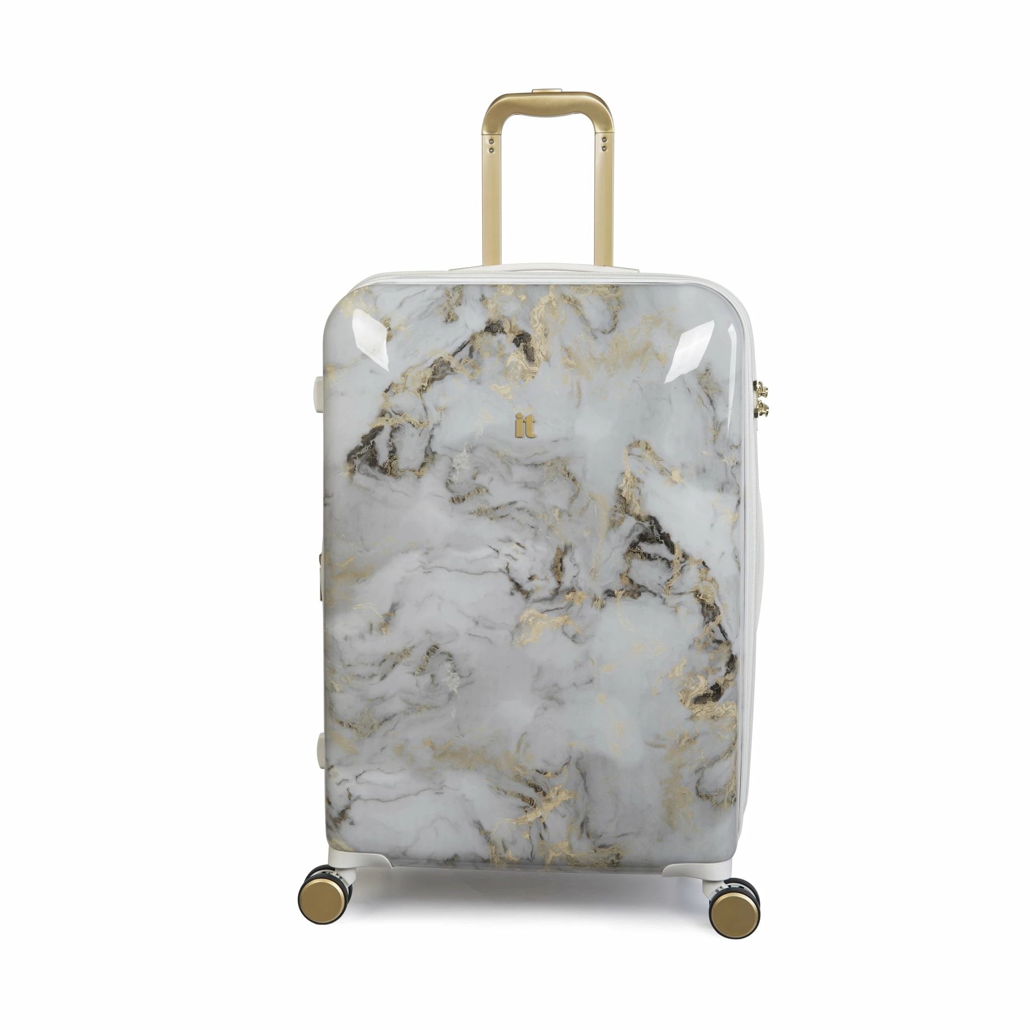 IT Luggage Sheen - 4pc Set (Gold Greyscale Marble) 5 IT Luggage Sheen - 4pc Set (Gold Greyscale Marble) - Image 5