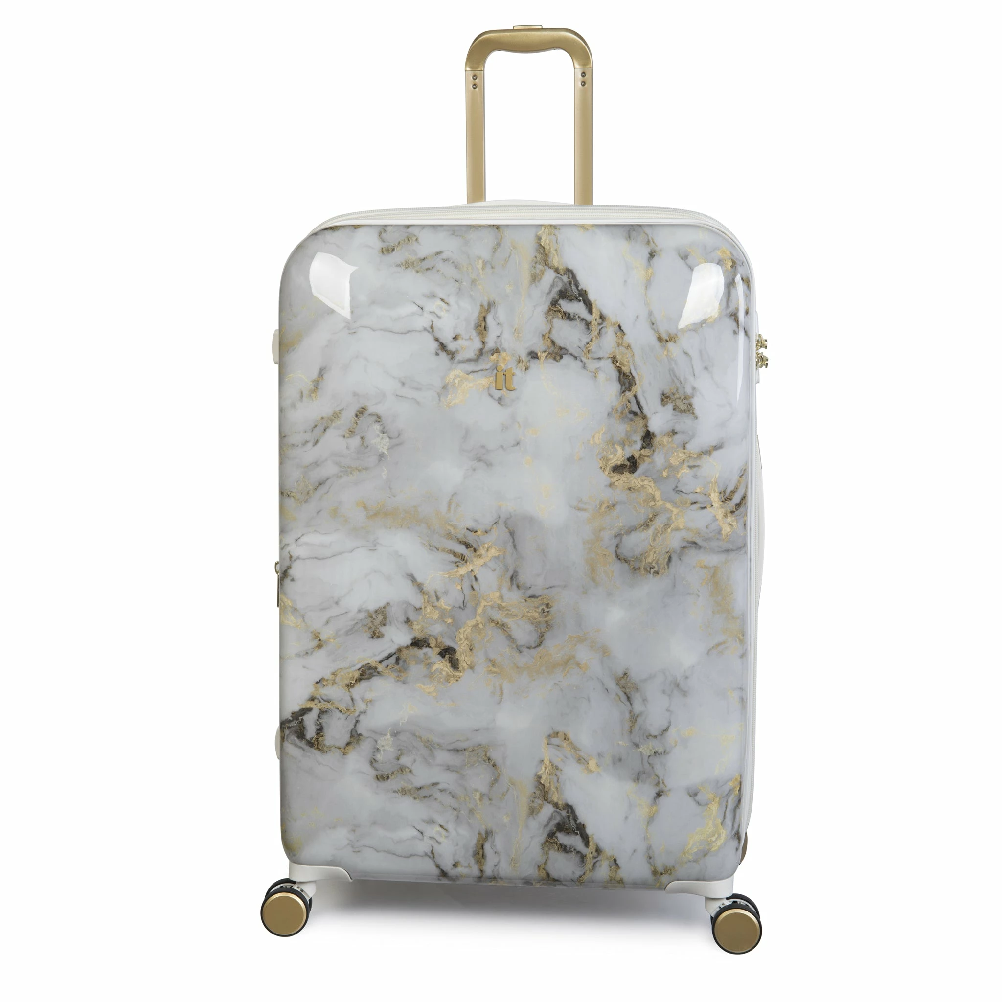 IT Luggage Sheen - 4pc Set (Gold Greyscale Marble) 4 IT Luggage Sheen - 4pc Set (Gold Greyscale Marble) - Image 4