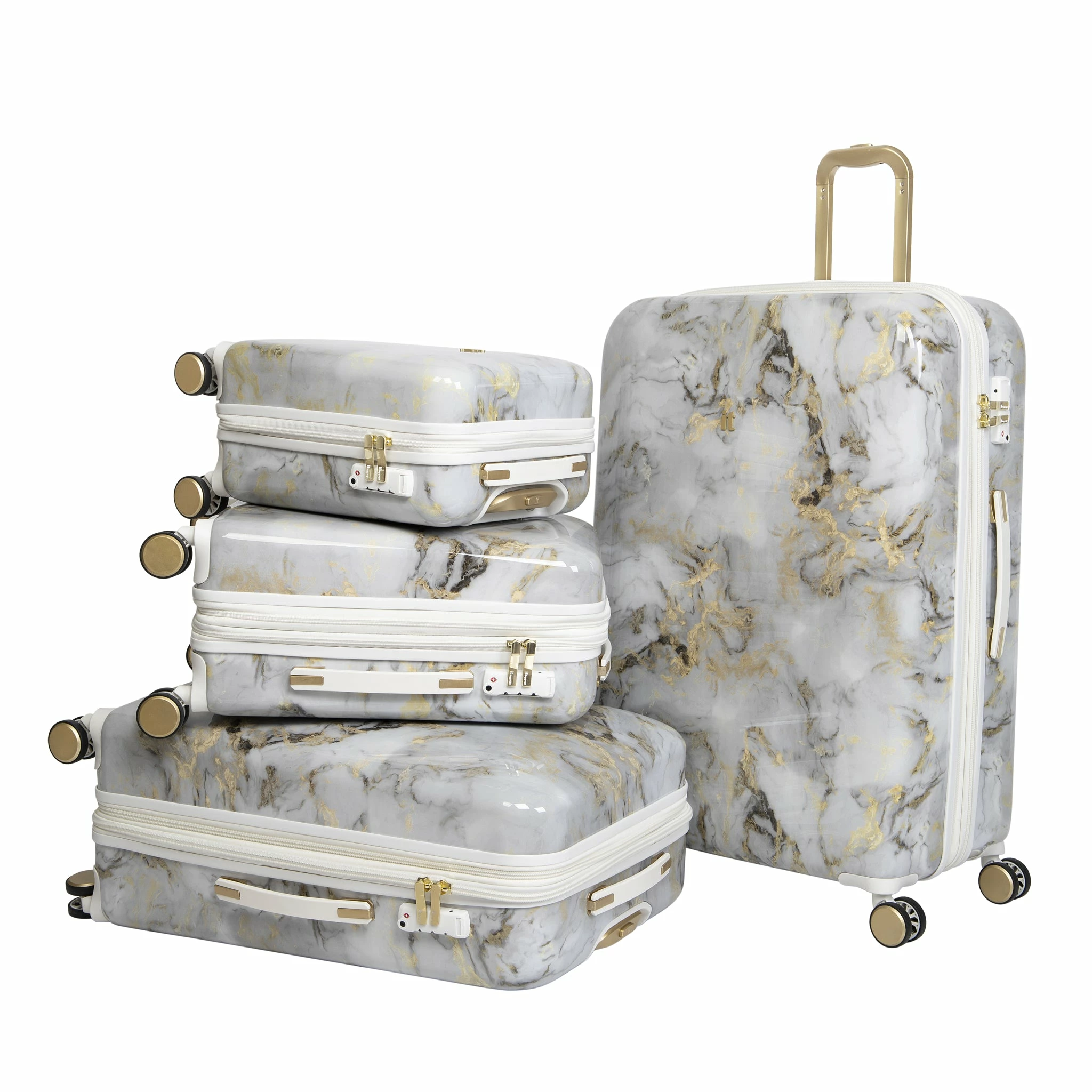IT Luggage Sheen - Cabin (Gold Greyscale Marble) 10 IT Luggage Sheen - Cabin (Gold Greyscale Marble) - Image 10