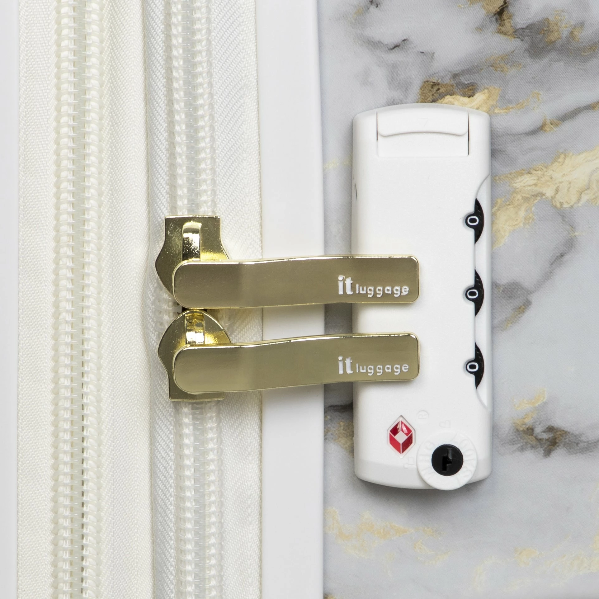 IT Luggage Sheen - 4pc Set (Gold Greyscale Marble) 11 IT Luggage Sheen - 4pc Set (Gold Greyscale Marble) - Image 11