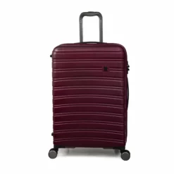 IT Luggage Fusional - 4pc Set (Dark Red) -UK Suitcase Sales Shop 32987A UK16 2920 08DarkredsS055SSFrontpaneldirectly25in