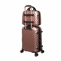 IT Luggage Glitzy - Vanity Case (Metallic Rose Gold) 14 IT Luggage Glitzy - Vanity Case (Metallic Rose Gold) -UK Suitcase Sales Shop 33109 UK16 2888A08 16 2888A15MetallicrosegoldSSBackpanel