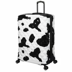 IT Luggage Indulging - Large (Moo Cow Print) -UK Suitcase Sales Shop 33198 UK16 3039A08Moocowblack whiterepeatprintSSFrontpanel29in 247ad7e4 258b 42b5 a132 c3909a668cff