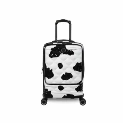 IT Luggage Indulging II - 4pc Set (Moo Cow Print) -UK Suitcase Sales Shop 33199 UK16 3039A08Moocowblack whiterepeatprintSSFrontpaneldirectly18.5inwithpocket 91f67ff4 7ad0 4230 aa12 24797959c43f