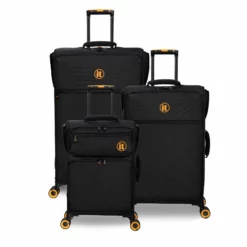 Simultaneous - Large (Black) -UK Suitcase Sales Shop 33202 UK12 2900 08BlackSSFrontpaneldirectlyset2 aa57dc83 9884 4dd8 a7ee edd88614a2e0
