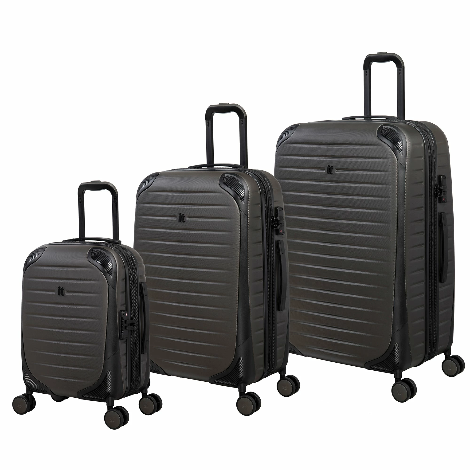 IT Luggage Lineal - 3pc Set (Dark Grey) 1 IT Luggage Lineal - 3pc Set (Dark Grey)