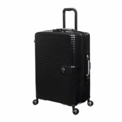 IT Luggage Helixian - 3pc Set (Black) -UK Suitcase Sales Shop 61334 US16 2842 08BlackS001SSFrontpanel25in
