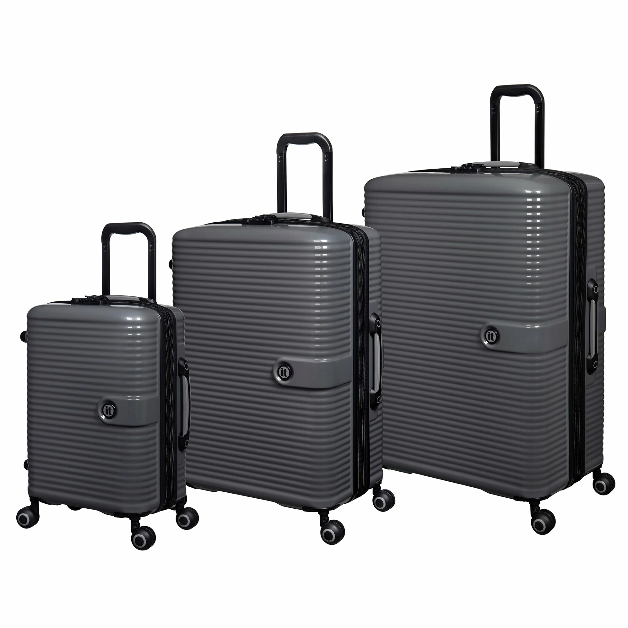 IT Luggage Helixian - 3pc Set (Charcoal) 1 IT Luggage Helixian - 3pc Set (Charcoal)