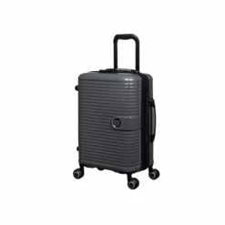 IT Luggage Helixian - 3pc Set (Charcoal) 14 IT Luggage Helixian - 3pc Set (Charcoal) -UK Suitcase Sales Shop 61334 US16 2842 08CharcoalgreyS022SSFrontpanel18.5in