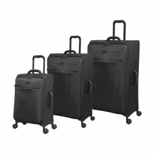 IT Luggage Lustrous - 3pc Set (Charcoal) -UK Suitcase Sales Shop 61362 US12 2194 08CharcoalS561SSFrontpanelB