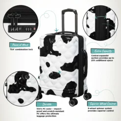 IT Luggage Indulging - Cabin (Moo Cow Print) 18 IT Luggage Indulging - Cabin (Moo Cow Print) -UK Suitcase Sales Shop Indulging Moo Cabin Infographic 14bb5b21 be37 4aa9 be3a cffe5842d96d