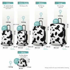 IT Luggage Indulging - Large (Moo Cow Print) -UK Suitcase Sales Shop Indulging Moo full set dims weights ea63d700 4ce6 46d3 80dd 6fe36dd9b4c3