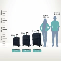 IT Luggage Precursor - Medium Plus (Dress Blues) -UK Suitcase Sales Shop Precursor Blue Relative Size bcae7b78 5358 4ff2 99fc 6671724e887a