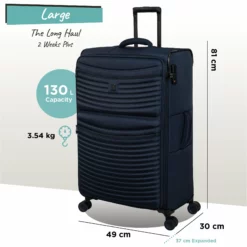 IT Luggage Precursor - Large (Dress Blues) -UK Suitcase Sales Shop Precursor Large blue dims weights