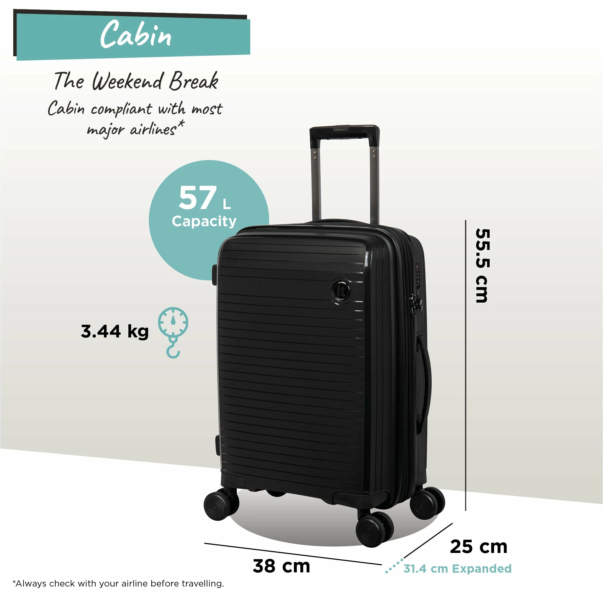 IT Luggage Spontaneous - Cabin (Black) 11 IT Luggage Spontaneous - Cabin (Black) - Image 11