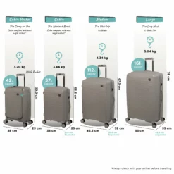 IT Luggage Spontaneous - Large (Feather Grey) 24 IT Luggage Spontaneous - Large (Feather Grey) -UK Suitcase Sales Shop Spontaneous Full set Feather dims weights