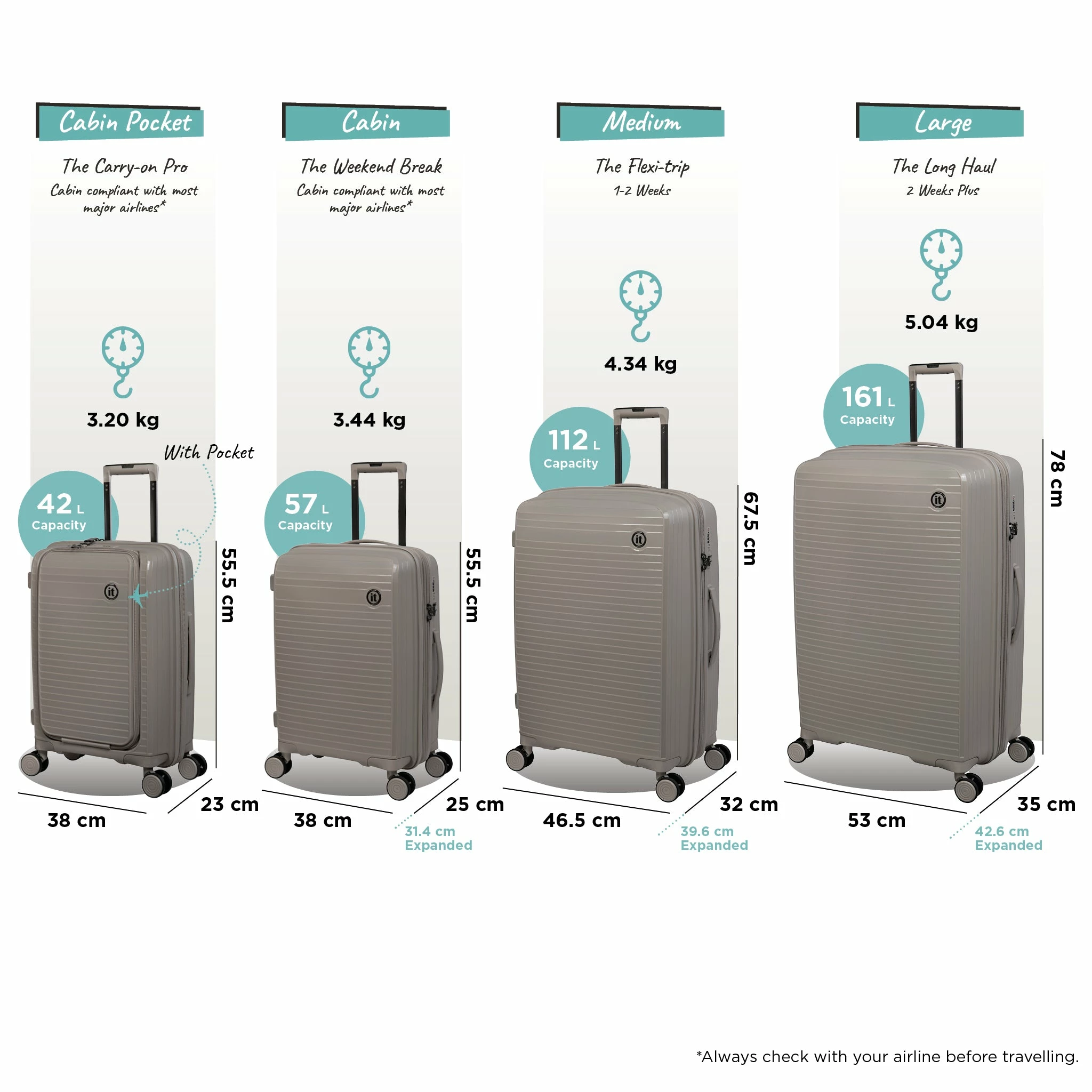 IT Luggage Spontaneous - Large (Feather Grey) 12 IT Luggage Spontaneous - Large (Feather Grey) - Image 12