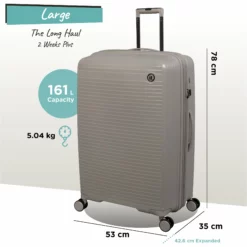 IT Luggage Spontaneous - Large (Feather Grey) 23 IT Luggage Spontaneous - Large (Feather Grey) -UK Suitcase Sales Shop Spontaneous Large Feather dims weights