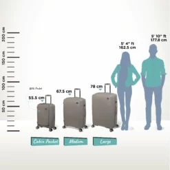 IT Luggage Spontaneous II - Cabin With Pocket (Feather Grey) 23 IT Luggage Spontaneous II - Cabin With Pocket (Feather Grey) -UK Suitcase Sales Shop Spontaneous Set Pocket Feather Relative Size 64090d95 a4d5 4937 a634 b005d1e28ca2