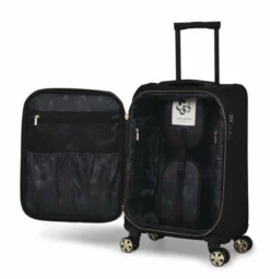 Ted Baker Albany Eco Soft Side 4-Wheel 55cm Cabin Case -UK Suitcase Sales Shop TBW7003 001 Ted Baker Albany Eco Black Cabin Case 3