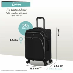 Front Page -UK Suitcase Sales Shop Trinary cabin black dims weights