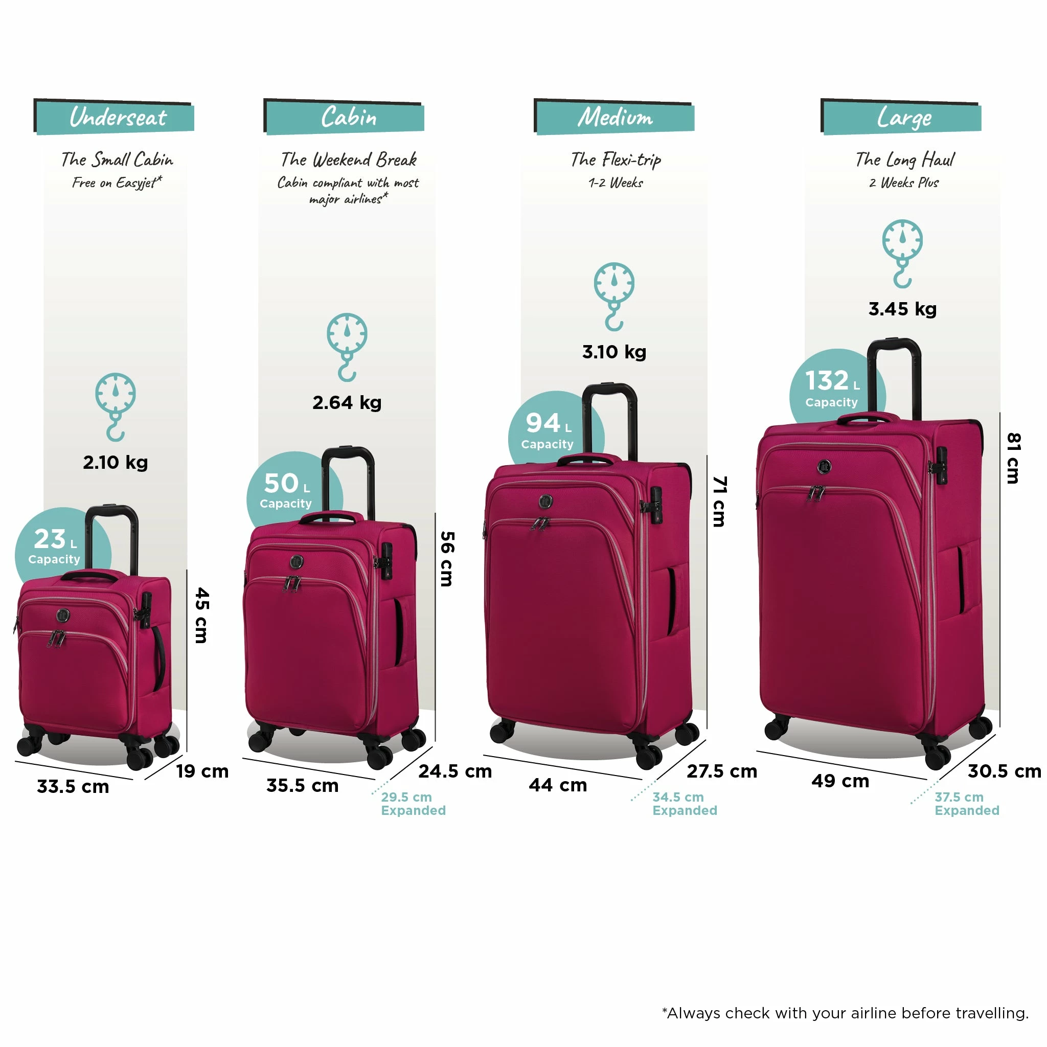 IT Luggage Trinary - Large (Viva Magenta) 11 IT Luggage Trinary - Large (Viva Magenta) - Image 11