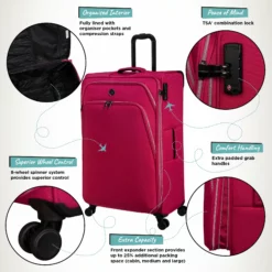 IT Luggage Trinary - Large (Viva Magenta) 16 IT Luggage Trinary - Large (Viva Magenta) -UK Suitcase Sales Shop Website Infographic Trinary Large Magenta 60c0f2b2 b976 4506 beab edcb01d7c193